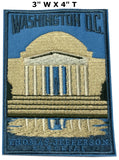 Thomas Jefferson Memorial 4" Embroidered Iron-on or Sew-on Patch