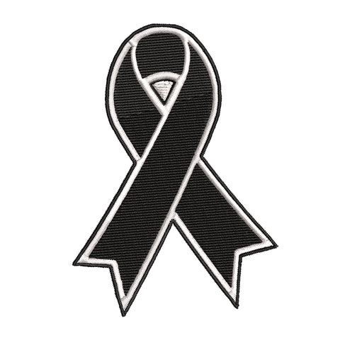 NARCOLEPSY Awareness - Black Ribbon - 10" Embroidered Iron or Sew-on X-Large Back Patch