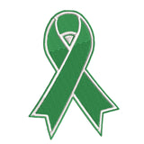 MENTAL HEALTH Awareness - Green Ribbon - 10" Embroidered Iron or Sew-on X-Large Back Patch