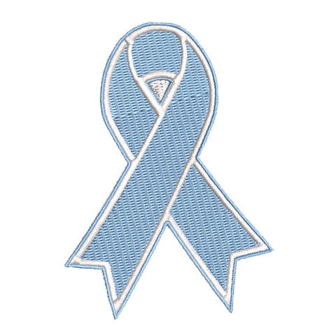 ADDISONS DISEASE Awareness - Light Blue Ribbon - 10" Embroidered Iron or Sew-on X-Large Back Patch