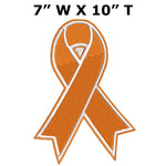 LEUKEMIA Awareness - Orange Ribbon - 10" Embroidered Iron or Sew-on X-Large Back Patch