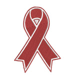 SUBSTANCE ABUSE Awareness - Red Ribbon - 10" Embroidered Iron or Sew-on X-Large Back Patch