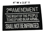 2ND AMENDMENT U.S. Constitution Embroidered 4" Patch Iron or Sew-on Tactical Military Morale Biker Freedom 3%