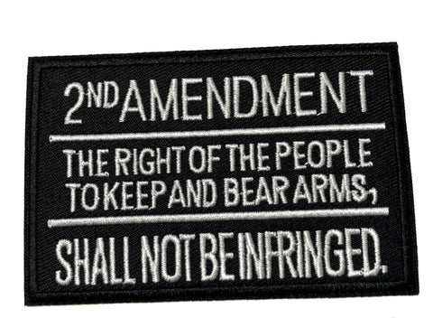 2ND AMENDMENT U.S. Constitution Embroidered 4" Patch Iron or Sew-on Tactical Military Morale Biker Freedom 3%