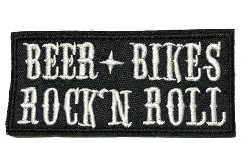 Beer Bikes Rock and Roll Embroidered Patch