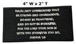 Bible Verse Joshua 1:19 Embroidered Iron-on or Sew-on Patch