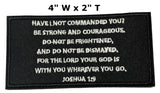 Bible Verse Joshua 1:19 Embroidered Iron-on or Sew-on Patch