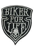 BIKER FOR LIFE Embroidered Patch Tactical Military Morale Biker Motorcycle Quote Saying Humor Series