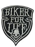 BIKER FOR LIFE Embroidered Patch Tactical Military Morale Biker Motorcycle Quote Saying Humor Series