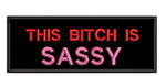 THIS BITCH IS SASSY - 4" Embroidered Iron or Sew-on Patch