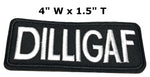 DILLIGAF Embroidered Iron-on or Sew-on Patch