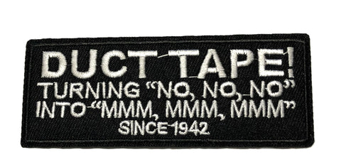 DUCT TAPE! Embroidered Patch Tactical Military Morale Biker Motorcycle US Veteran Spartan Quote Saying Humor Series