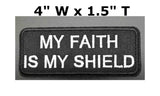 MY FAITH IS MY SHIELD Embroidered Patch Iron or Sew-on Sayings Inspire Quote Series