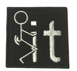 Stick Figure Embroidered Iron-on or Sew-on Patch