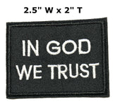 In God We Trust Embroidered Iron-on or Sew-on Patch