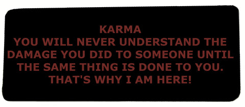 Karma 4" Embroidered Iron or Sew-on Patch Tactical Positive Saying Series