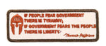 If the People Fear Government Thomas Jefferson Embroidered Patch