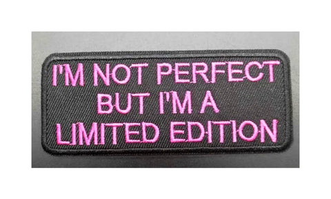 LIMITED EDITION Pink and Black Embroidered Patch Iron or Sew-on Funny Sayings Quote Series