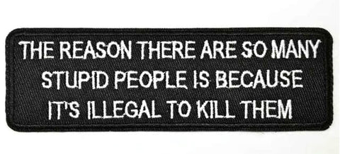 The Reason There Are So Many Stupid People… Embroidered Patch