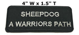 Sheepdog A Warriors Path Embroidered Iron-on or Sew-on Patch