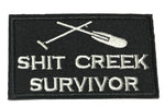 Shit Creek Survivor 3.5" Embroidered Patch Iron Sew-on Funny Humor Saying Series