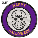 Happy Halloween - Jason Voorhees - 3.5" Embroidered Iron or Sew-on Patch