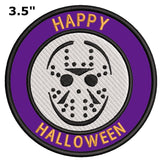 Happy Halloween - Jason Voorhees - 3.5" Embroidered Iron or Sew-on Patch
