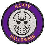 Happy Halloween - Jason Voorhees - 3.5" Embroidered Iron or Sew-on Patch