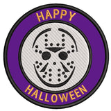 Happy Halloween - Jason Voorhees - 3.5" Embroidered Iron or Sew-on Patch