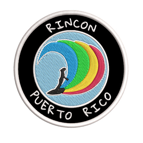 Rincon, Puerto Rico Surfer 3.5" Embroidered Iron or Sew-on Patch