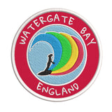 Watergate Bay, England Surfer 3.5" Embroidered Iron or Sew-on Patch