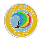 Watergate Bay, England Surfer 3.5" Embroidered Iron or Sew-on Patch