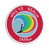 White Beach, Japan Surfer 3.5" Embroidered Iron or Sew-on Patch