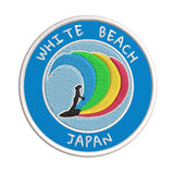 White Beach, Japan Surfer 3.5" Embroidered Iron or Sew-on Patch