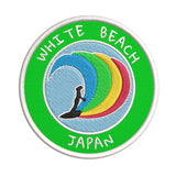 White Beach, Japan Surfer 3.5" Embroidered Iron or Sew-on Patch