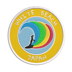 White Beach, Japan Surfer 3.5" Embroidered Iron or Sew-on Patch