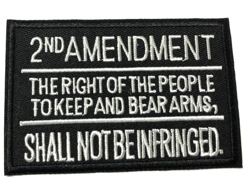 2nd Amendment Iron on Sew On Embroidered Patch