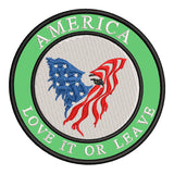 America - Love It or Leave It 3.5" Embroidered Iron or Sew-on Patch