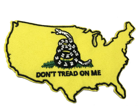 Don't Tread on Me Iron on Sew On Embroidered Patch