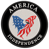 America- Independence - Eagle - 3.5" Embroidered Iron or Sew-on Patch