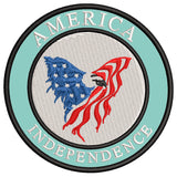 America- Independence - Eagle - 3.5" Embroidered Iron or Sew-on Patch