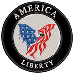 America- Liberty - Eagle - 3.5" Embroidered Iron or Sew-on Patch