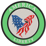 America- Liberty - Eagle - 3.5" Embroidered Iron or Sew-on Patch