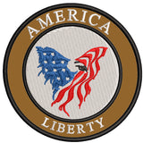 America- Liberty - Eagle - 3.5" Embroidered Iron or Sew-on Patch