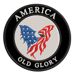 America- Old Glory - Eagle - 3.5" Embroidered Iron or Sew-on Patch