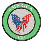 America - USA - Eagle - 3.5" Embroidered Iron or Sew-on Patch