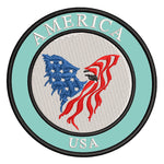 America - USA - Eagle - 3.5" Embroidered Iron or Sew-on Patch