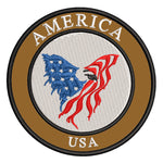 America - USA - Eagle - 3.5" Embroidered Iron or Sew-on Patch