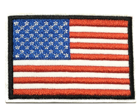 American Flag Iron on Sew On Embroidered Patch