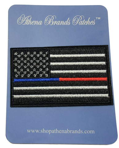 American Flag Sew-On Patch - Thin Blue Line USA